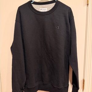 Champion Men's Classic Black Crewneck Sweater